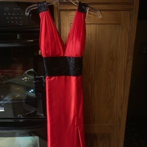Red & black prom dress